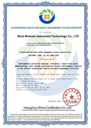 Occupational Health and Safety Management System Certificate
