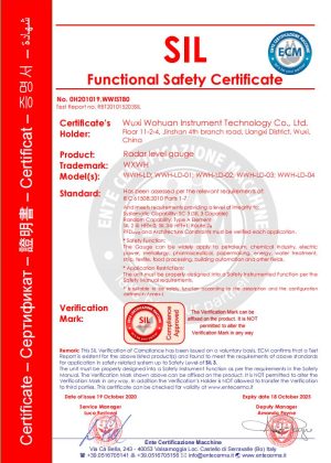 SIL – Radar Level Gauge